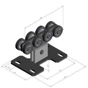 Опора ролика облегченная для сдвижных ворот для балки 71х60х3.5 - DoorHan